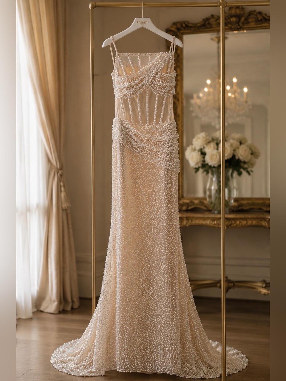Terani Couture Original One-of-a-Kind Couture Bridal  Gown Size 2